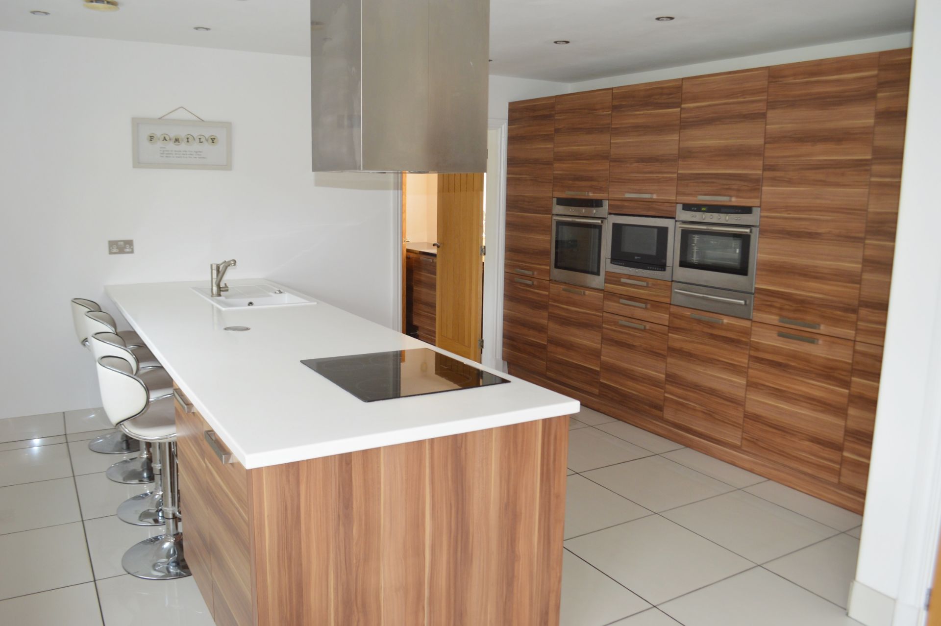 1 x Contemporary Bespoke Fitted Kitchen With Integrated Neff  Branded Appliances, Quartz Worktops - Image 50 of 52