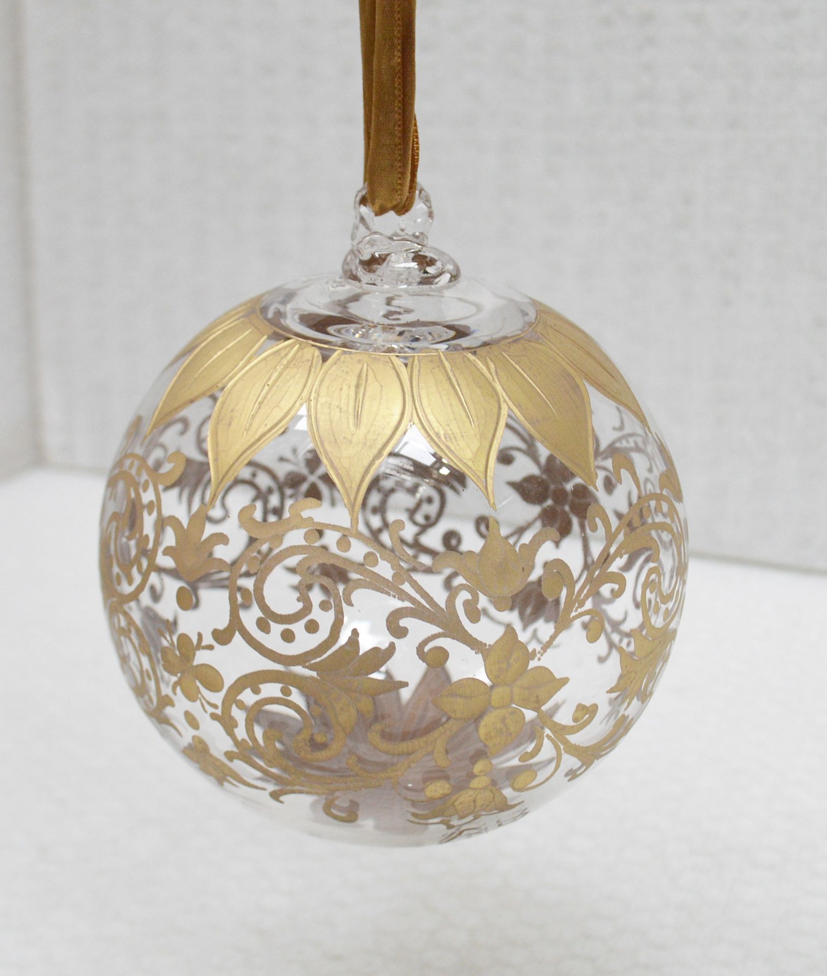1 x BALDI 'Home Jewels' Italian Hand-crafted Artisan Christmas Tree Decoration In Gold - Dimensions: - Image 3 of 4