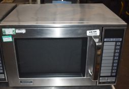 1 x Sharp R24AT 1900W Commercial Microwave With Stainless Steel Exterior - Original RRP £729 -