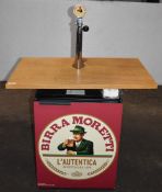 1 x Birra Moretti Refrigerated Beer Keg Dispenser With Bar Top - Width 60cm / Bar Top Width