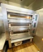 1 x Electric Triple Deck Commercial Pizza Oven -Ref: BK210 - CL686 - Location: