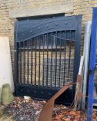 1 x Pair of Heavy Duty Ornate Security Gates - Approx Size Per Gate 210cm Wide x 240cm High - Ref:
