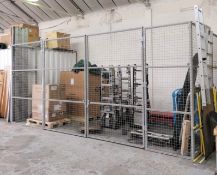 1 x Selection of Metal Security Fence Panelling Including Double Gates and 17 Large Panels -