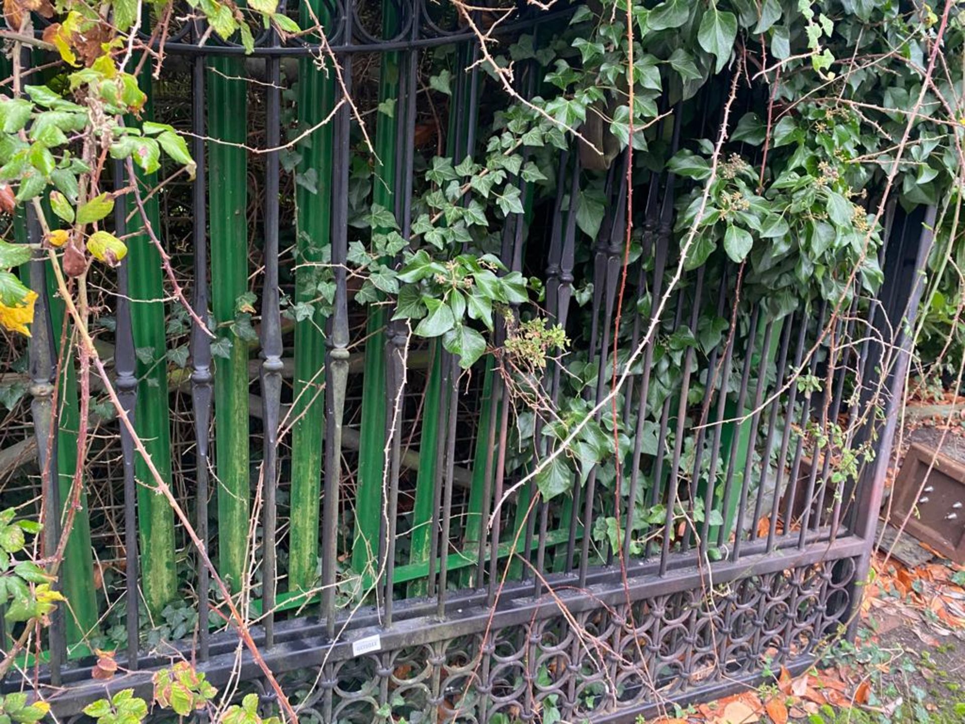 1 x Pair of Large Ornate Gates With Ball Tops - Approx Size Per Gate 200 x 200 cms - Ref: - Image 4 of 6