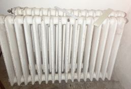 5 x White Cast Iron Radiators- To Be Removed From An Executive Office Environment - CL681 - Ref: