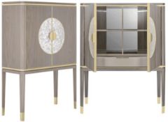 1 x FRATO 'Seville' Luxury Designer 2-Door Tall Cabinet With A High Gloss Finish - RRP £7,968