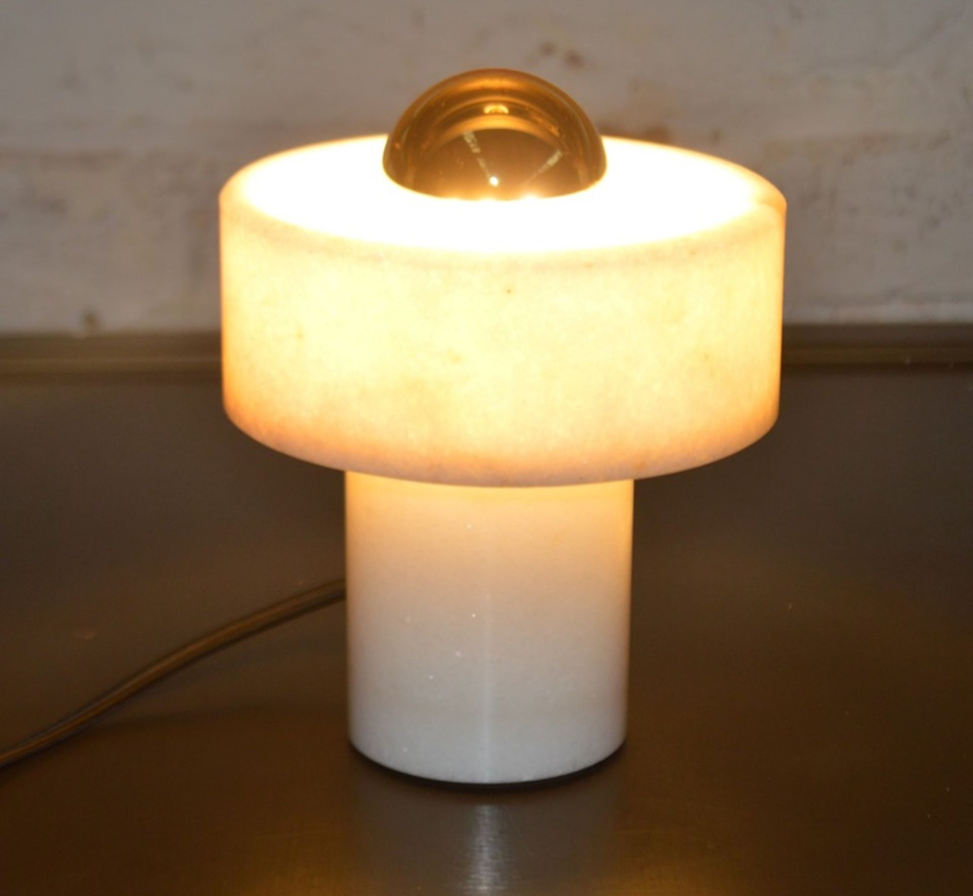 1 x Tom Dixon Designer Stone Table Lamp In Marble - Dimensions: ø14x17.6cm - Original RRP £230.00 - Image 6 of 13