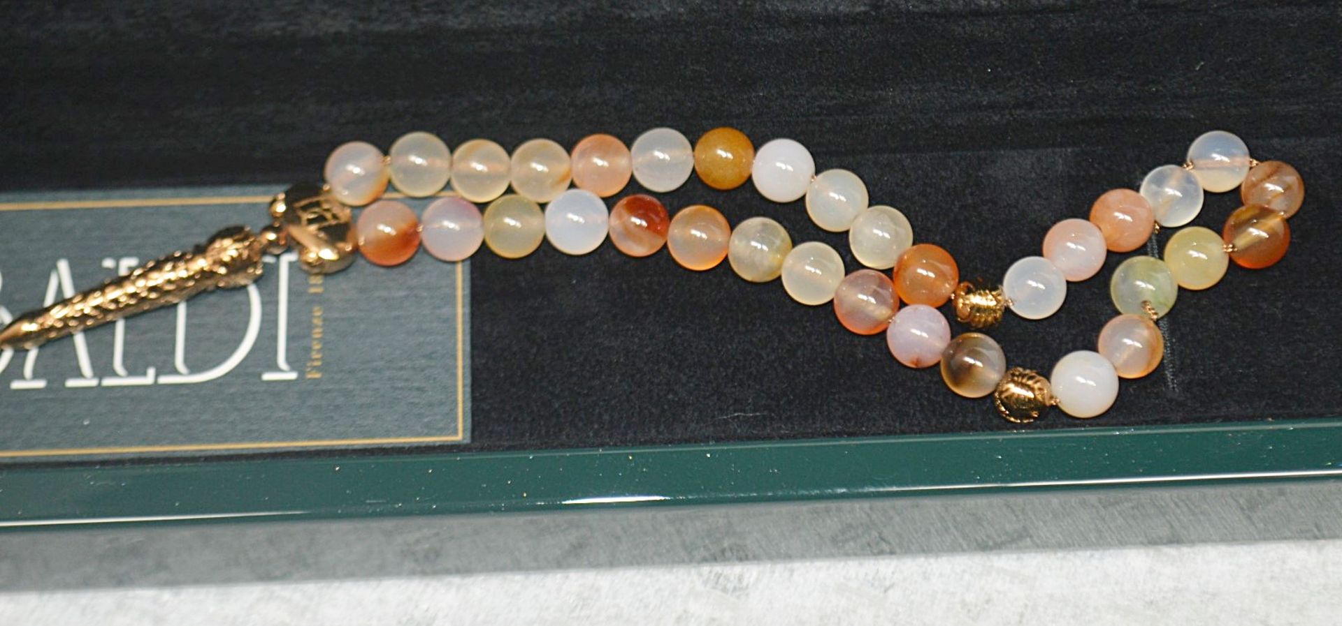 1 x BALDI 'Home Jewels' Italian Hand-crafted Artisan MISBAHA Prayer Beads In Cornelian Gemstone - Image 3 of 5