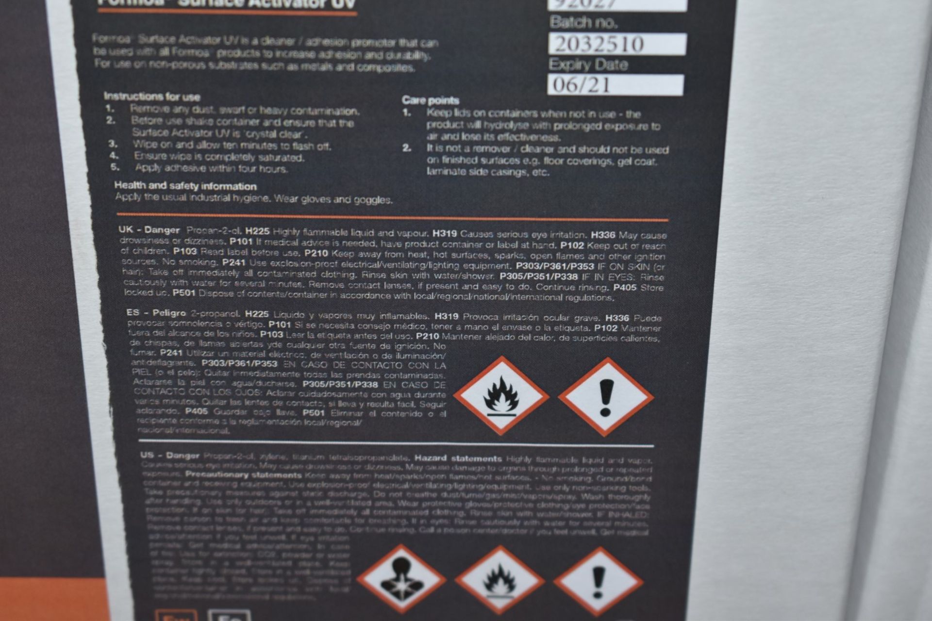 12 x Forgeway Formoa Surface Activator 1 Litre Containers - Adhesion Promotor, Cleaner, Degreaser - Image 3 of 6