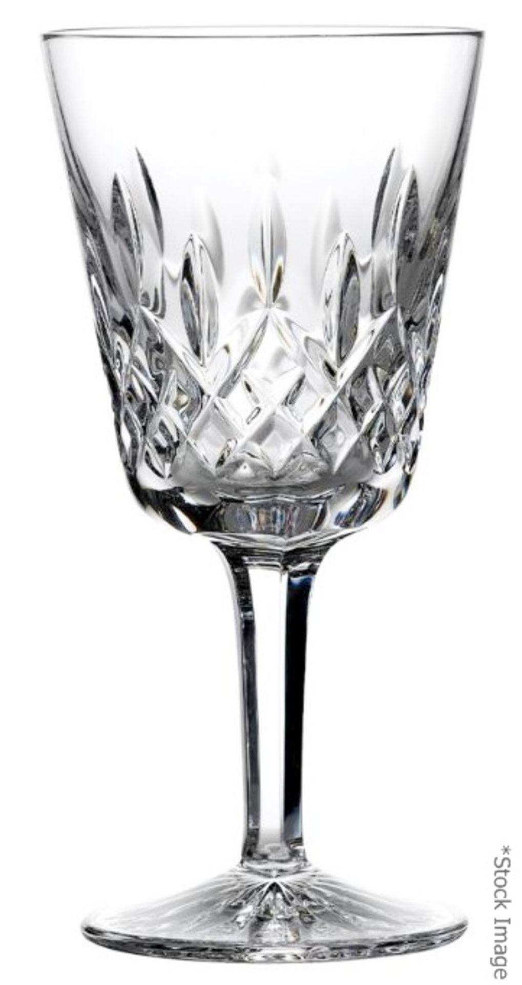 1 x Waterford 'Lismore' Crystal Goblet (215ml) - Dimensions: H17.5cm x W8.5cm x D8.5cm approx - Ref: