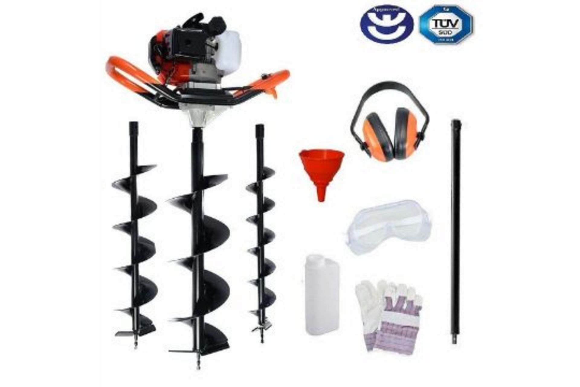 1 x High Performance 65cc Petrol Earth Auger and Fence Post Hole Borer - Brand New Boxed Stock -