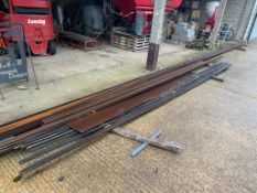 1 x Assorted Collection of Iron Strips, Rods, Plate and RSJ's - One RSJ Measures Over 12 Meters in