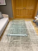 1 x Glass Coffee Table with Metal Legs - To Be Removed From An Exclusive Property In Wilmslow  -