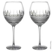 Set of 2 x WATERFORD Irish Lace Red Wine Glasses (575ml) - Original RRP £245.00