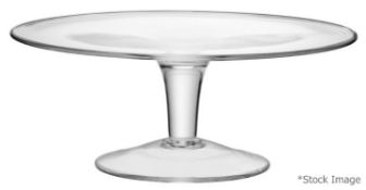 1 x LSA INTERNATIONAL Clear Glass Cake Stand - Dimensions: 31cm - Unused Boxed Stock - Ref: HHW193/