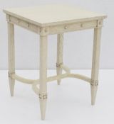 1 x JUSTIN VAN BREDA 'Thomas' Designer Georgian-inspired Table In Limed Grey Oak - RRP £1,320