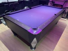 1 x Sam Magno B7 Professional American Style Pool Table With Pro-Active Steel Response Cushions -