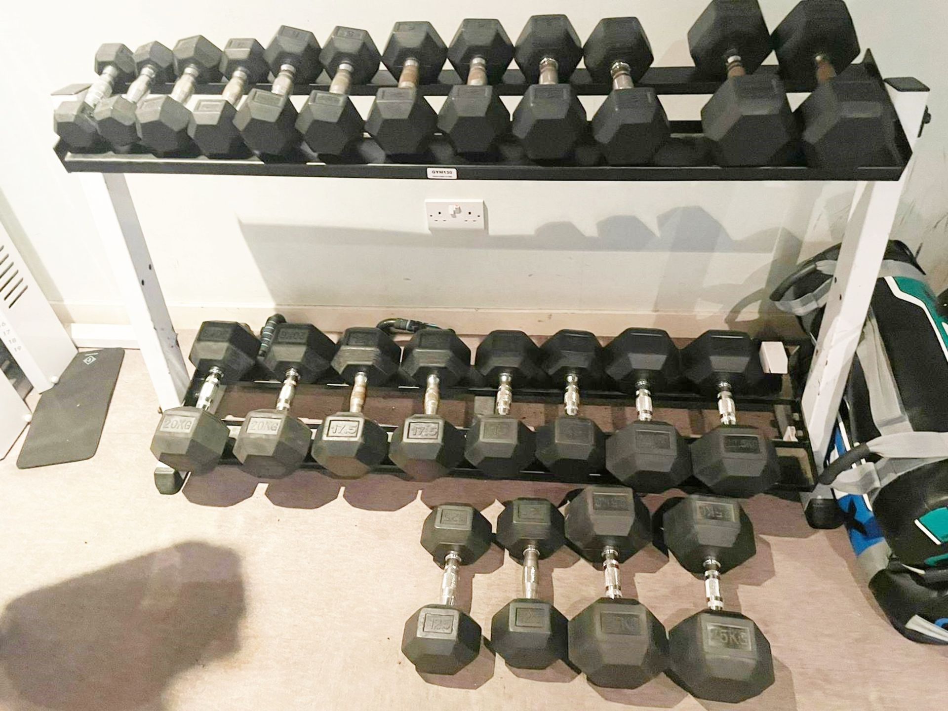 24 x Dumbbell Weight Set With Weight Rack - York and Pulse Brands Included - Commercial Fitness