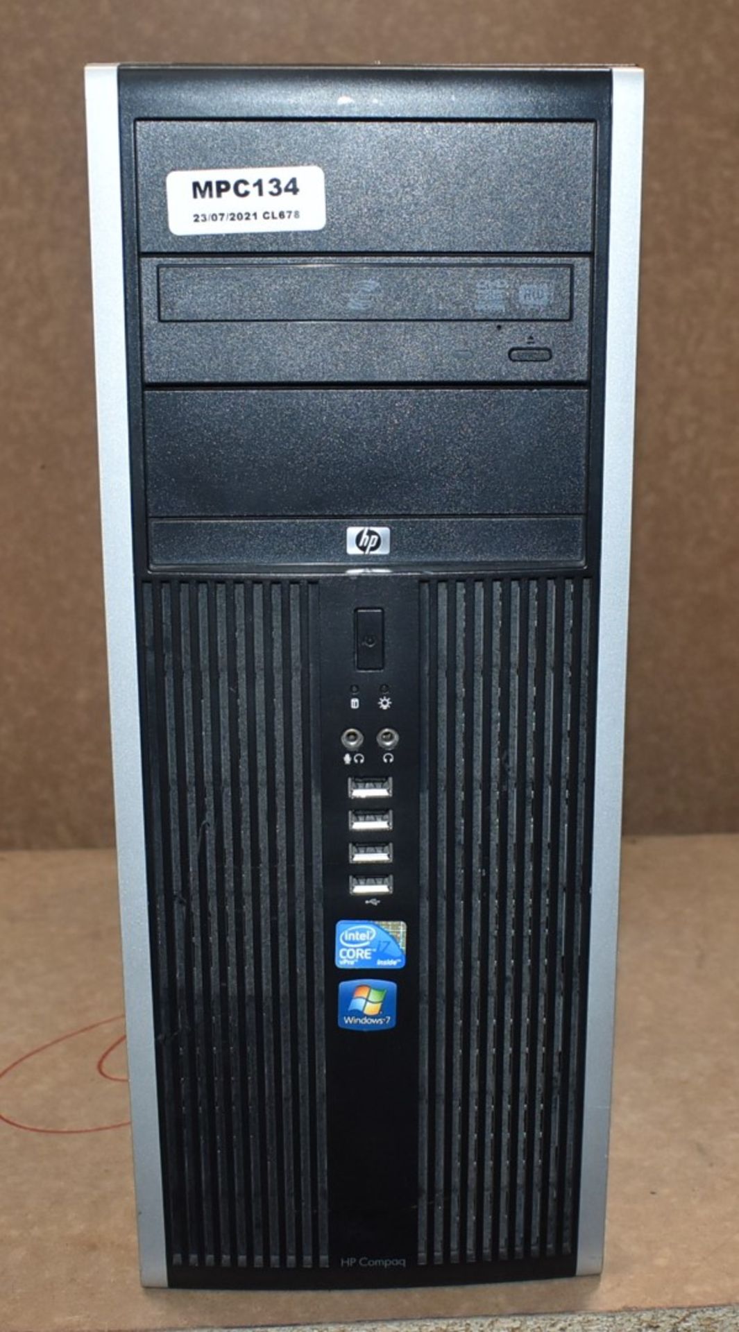 1 x HP Compaq 8100 Elite Mini Tower Desktop PC - Features an Intel i7 Processor and 4gb Ram - Spares
