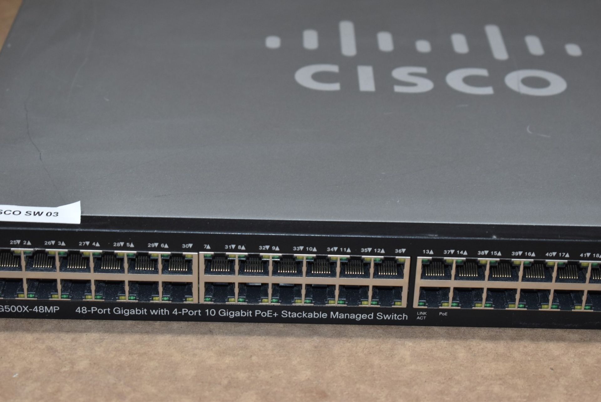 1 x Cisco SG500X-48MP 48-Port Gig Max PoE + 4-Port 10-Gig Stackable Managed Switch - RRP £2,499 - - Image 9 of 9