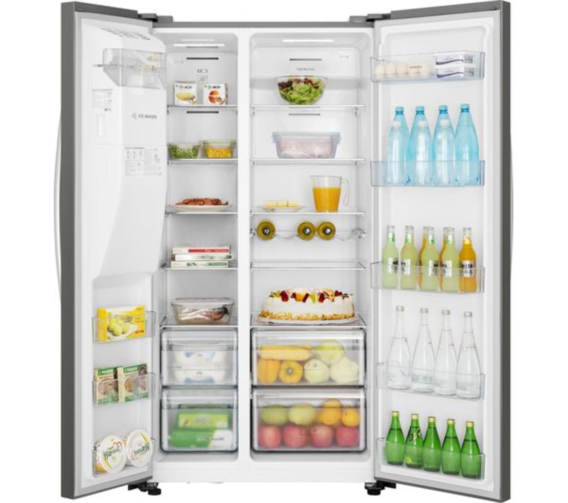 1 x Kenwood KSBSDiX20 Stainless Steel American Style Fridge Freezer With Water and Ice Dispenser - Image 3 of 7