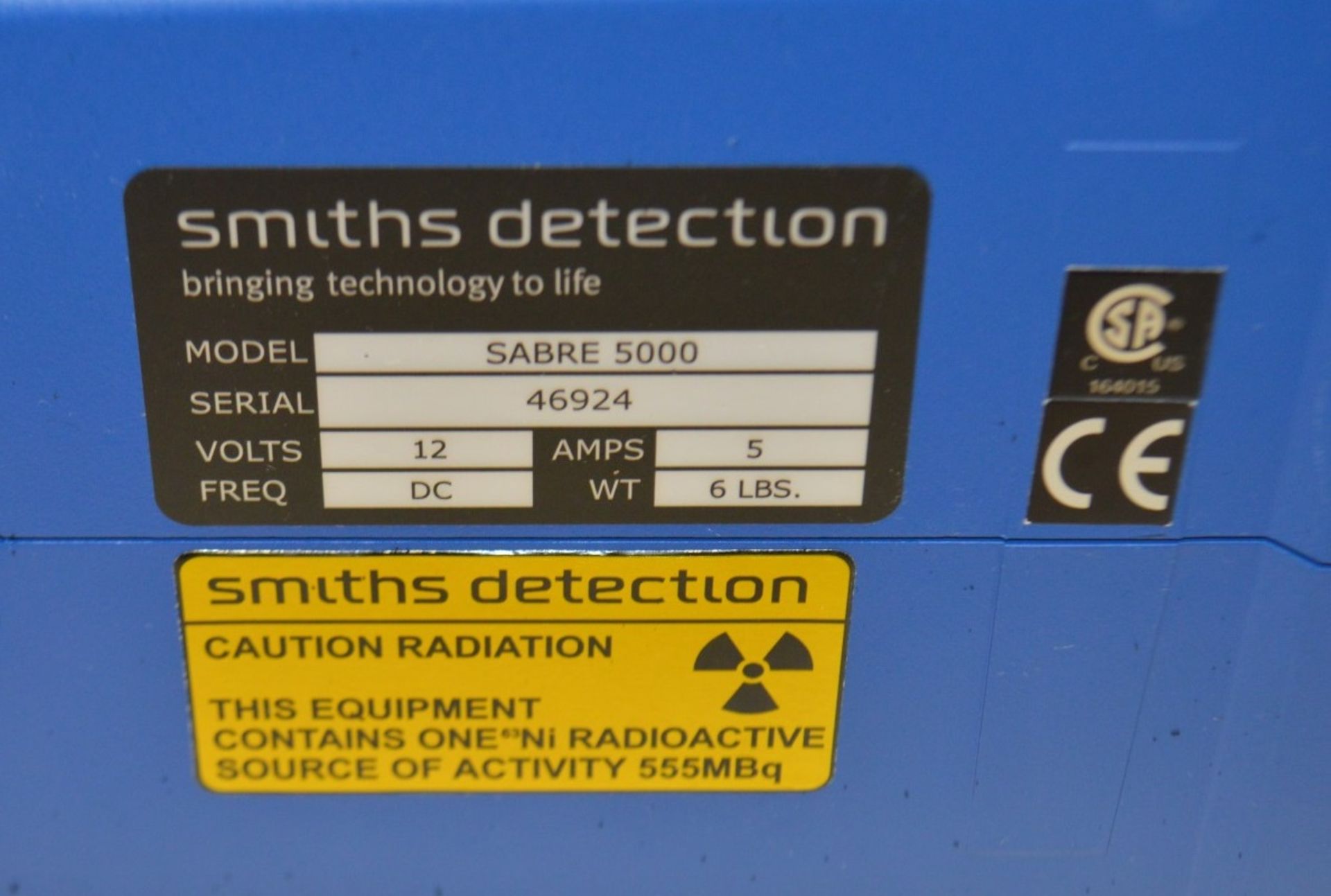 1 x SABRE™ 5000 Handheld Trace Detector - For Explosives, Chemical Agents And Toxic Chemicals - Image 4 of 31