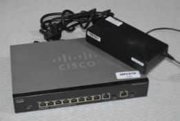 1 x Cisco SG350-10MP Switch - Includes Power Adaptor - RRP £197 - Ref: MPC819 - CL678 - Location: