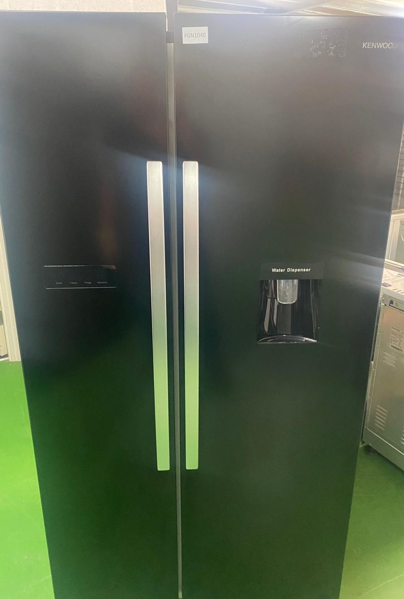 1 x Kenwood KSBSDB20 Gloss Black American Style Fridge Freezer With Water Dispenser - Image 2 of 6