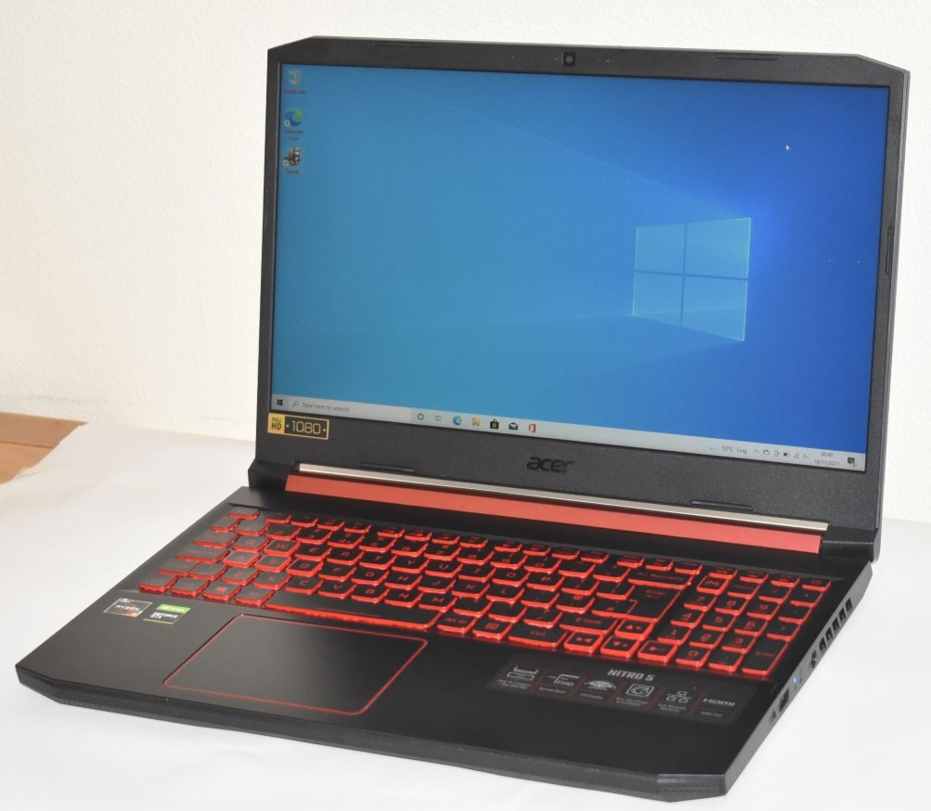 1 x Acer Nitro 5 Gaming Laptop - Features Ryzen 5 Processor, 16g DDR4 Ram, 250gb M.2 System SSD, - Image 6 of 20