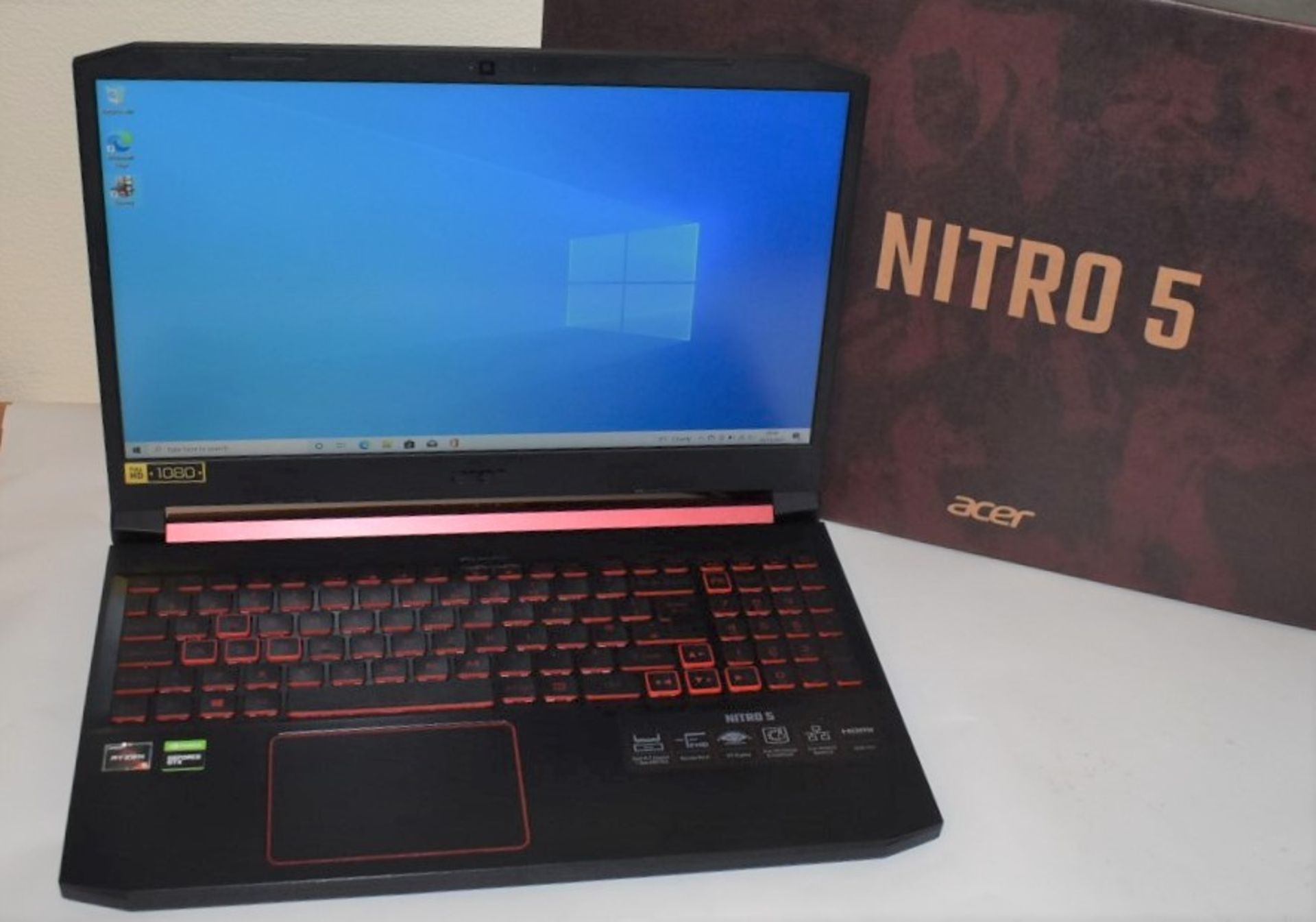 1 x Acer Nitro 5 Gaming Laptop - Features Ryzen 5 Processor, 16g DDR4 Ram, 250gb M.2 System SSD, - Image 5 of 20