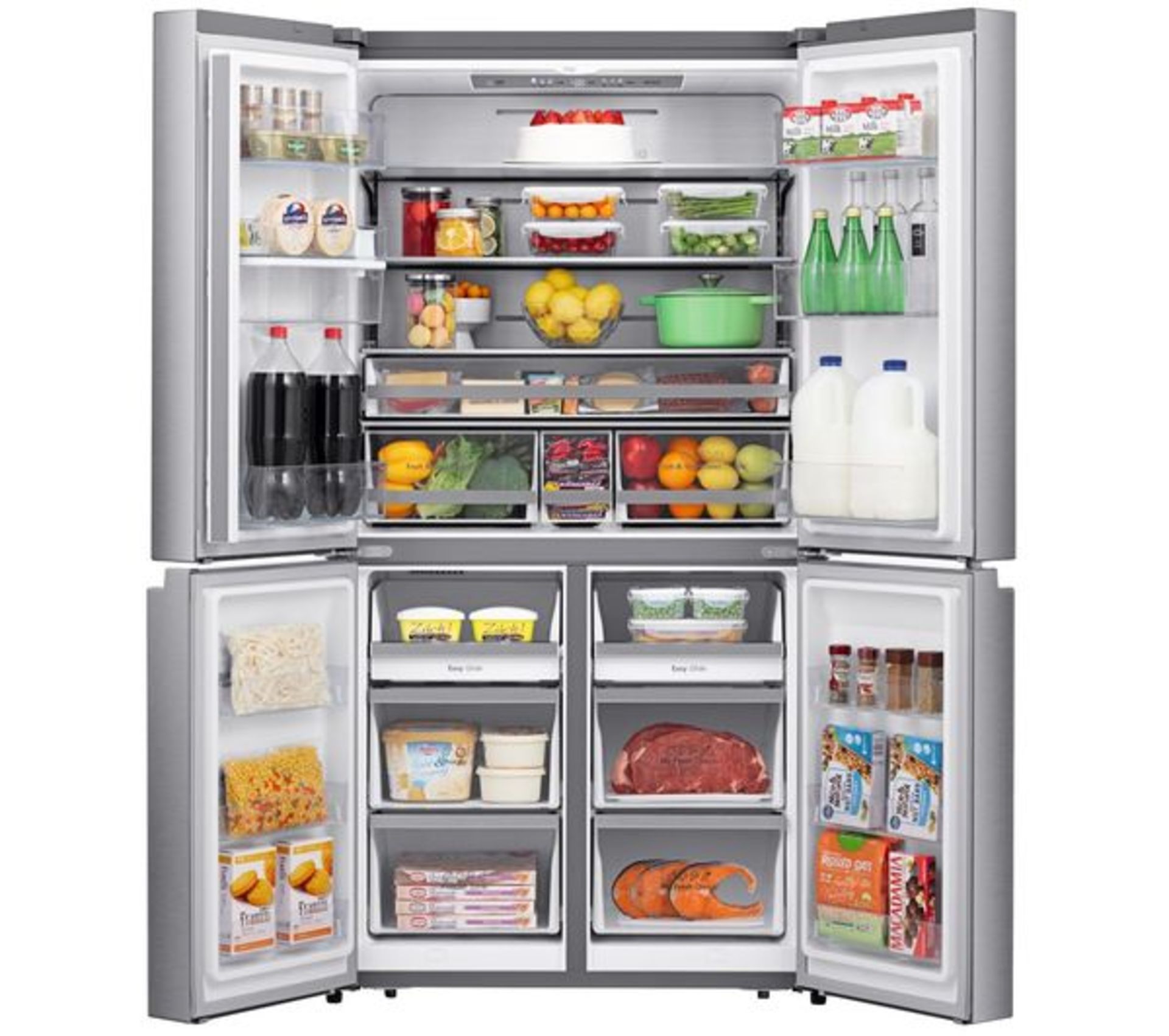 1 x HiSense RQ758N4SWI1 Stainless Steel American Style Fridge Freezer - Unused With Warranty - Image 2 of 7