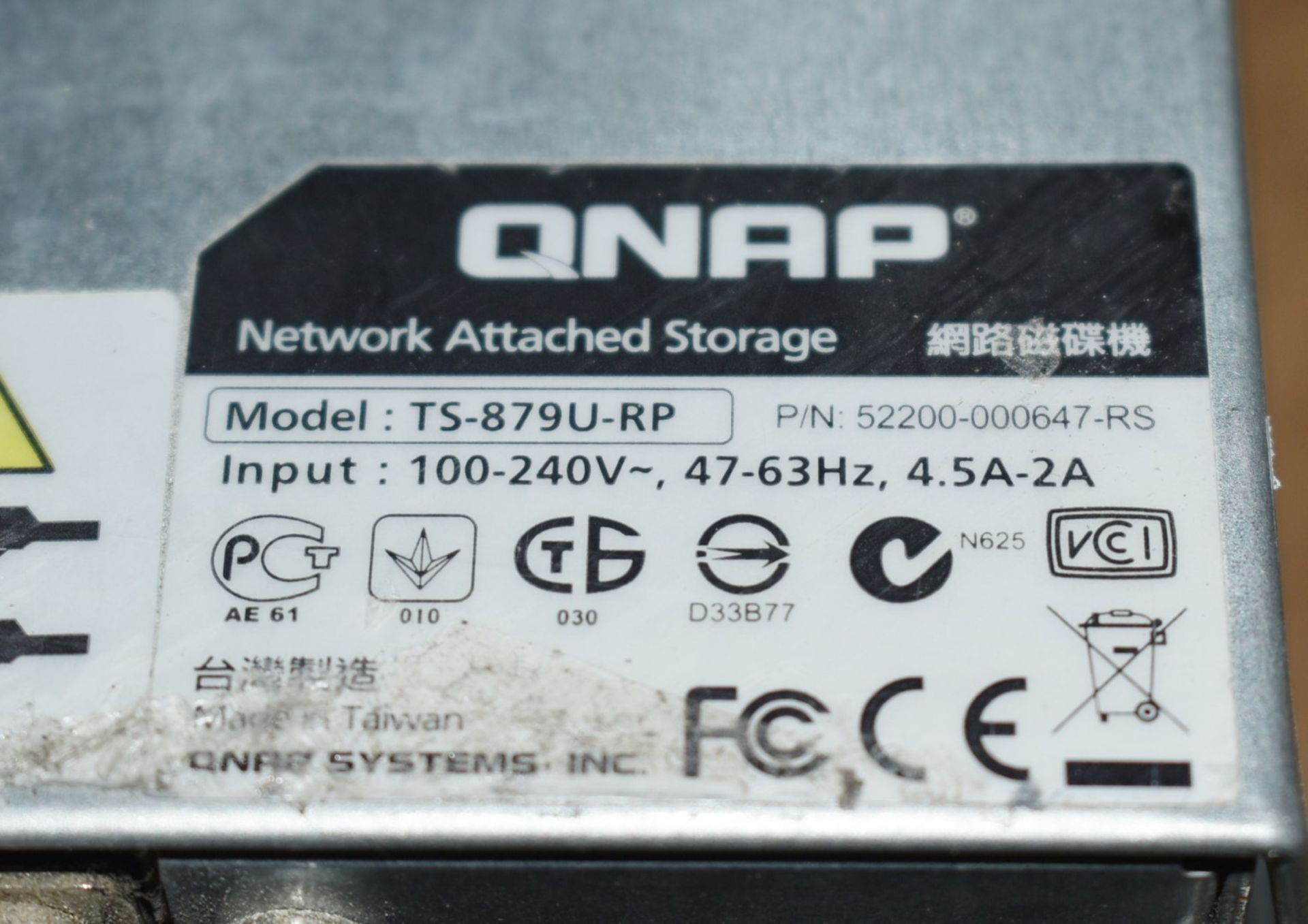 1 x QNAP Network Attached Storage Unit - Model TS-879U-RP - Includes 3 x Ironwolf 10tb Hard Drives - Image 6 of 11