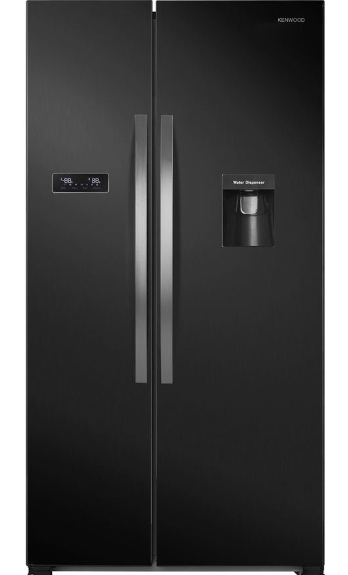 1 x Kenwood KSBSDB19 Gloss Black American Style Fridge Freezer With Water Dispenser