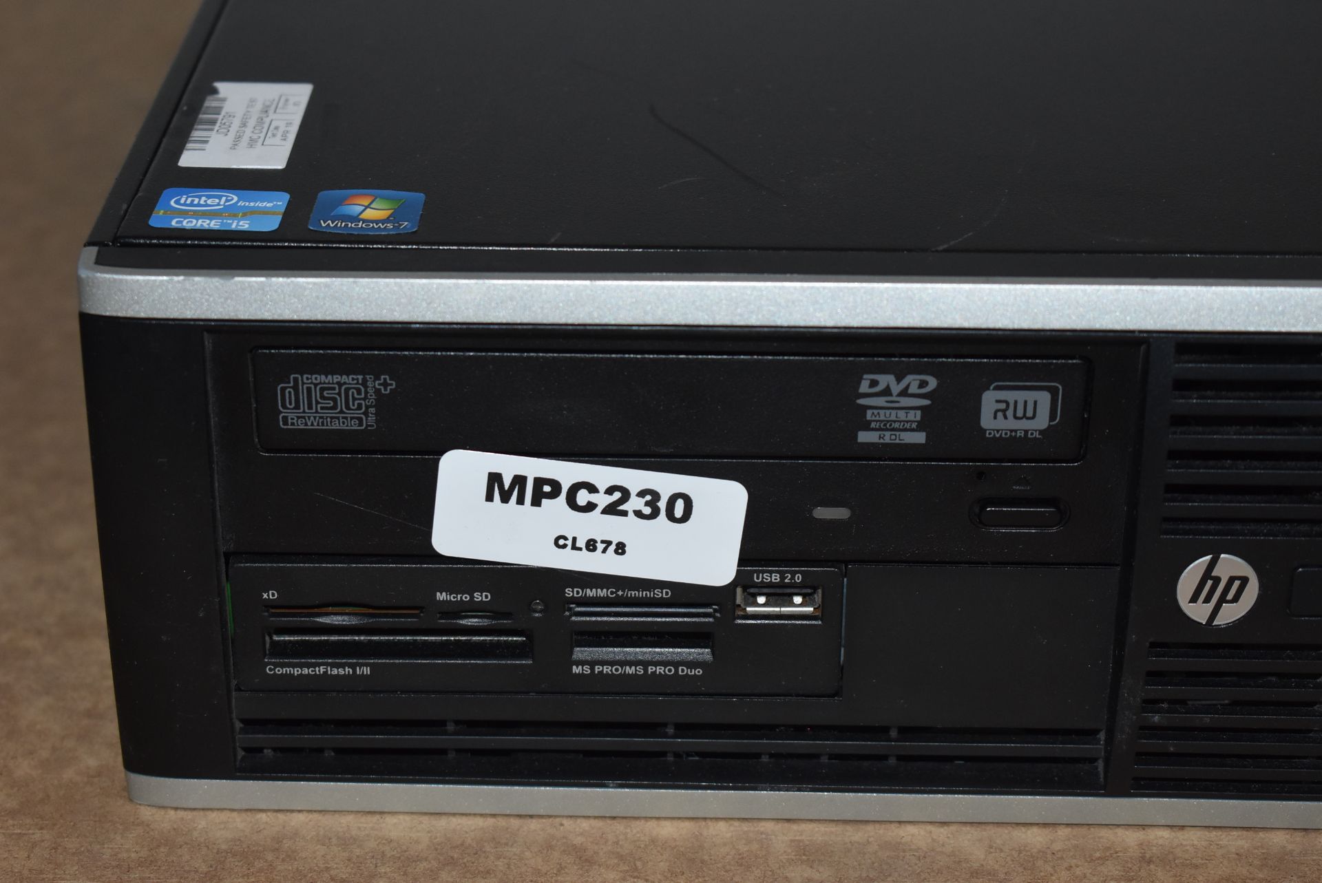 1 x HP Compaq 6200 Pro SFF Desktop PC - Features an Intel i5-24900 3.1Ghz Processor, 4gb Ram and - Image 5 of 7