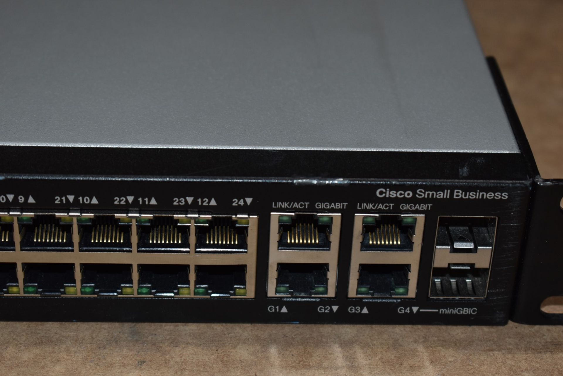 1 x Cisco SF300-24P 24-Port 10/100 PoE Managed Switch - Includes Power Cable - Ref: MPC156 CA - - Image 4 of 9