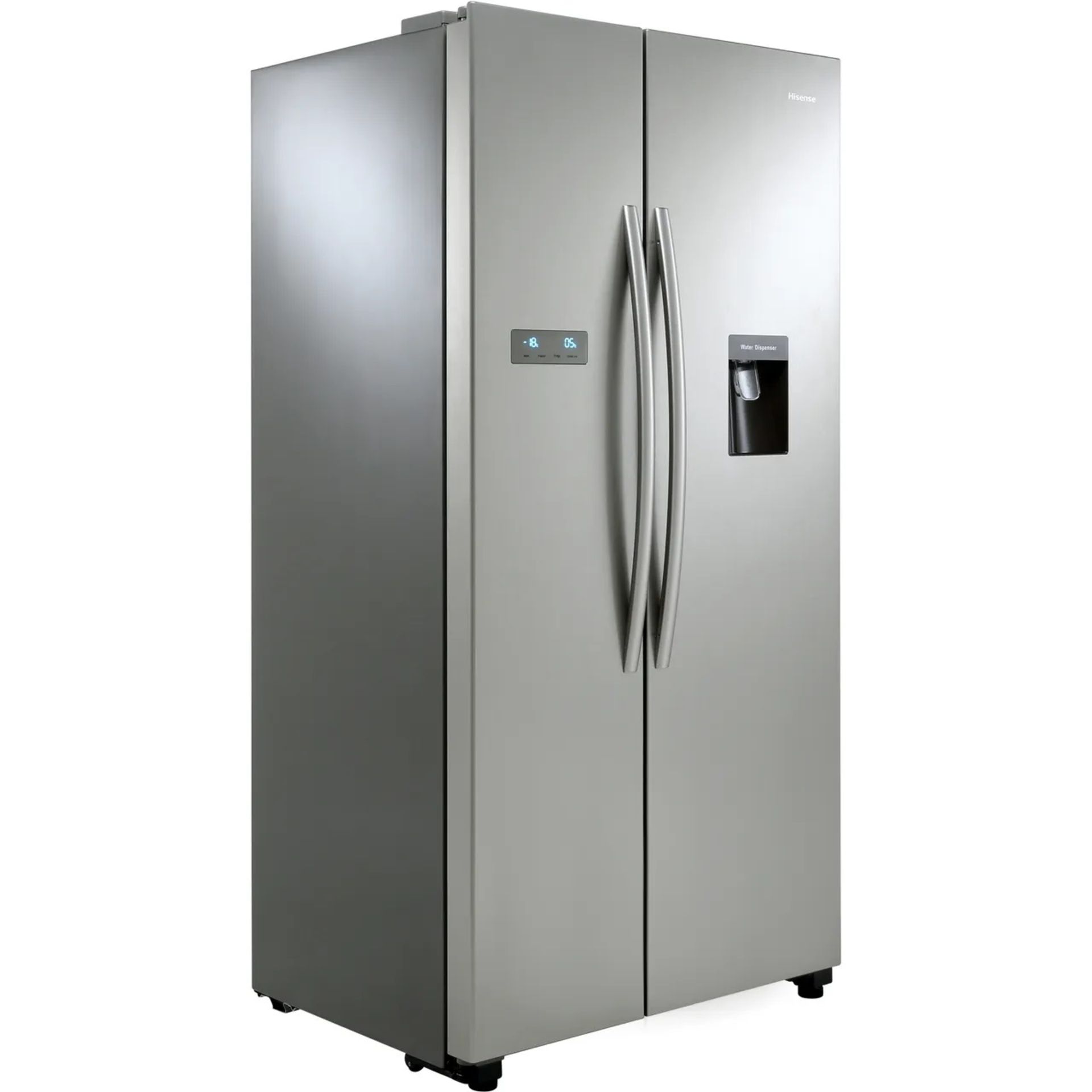 1 x HiSense RS741N4WC11 Stainless Steel American Style Fridge Freezer With Water Dispenser - Image 2 of 10