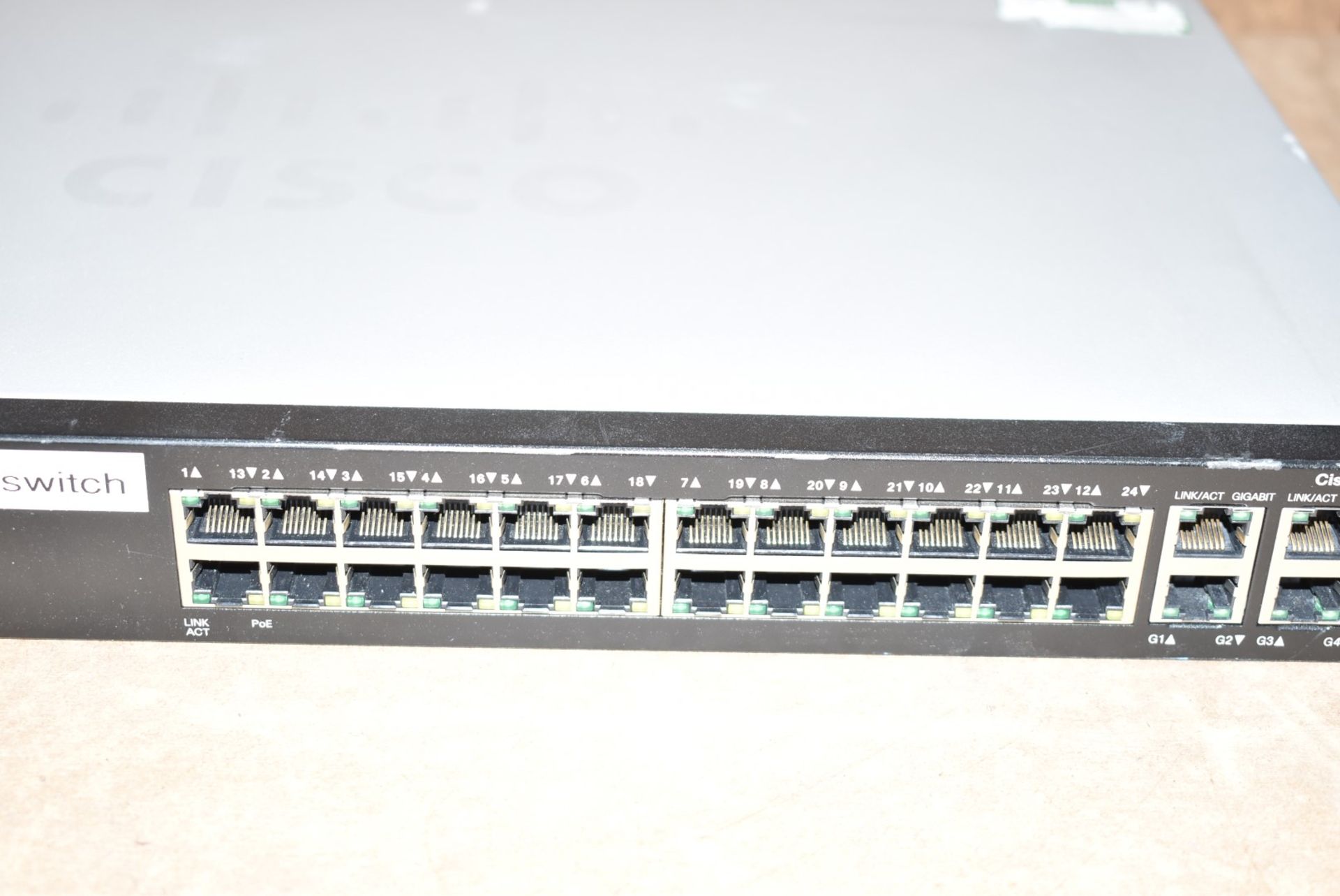 1 x Cisco SF300-24P 24-Port 10/100 PoE Managed Switch - Includes Power Cable - Ref: MPC156 CA - - Image 8 of 9