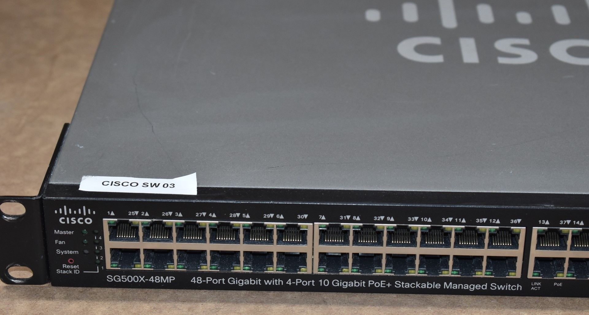 1 x Cisco SG500X-48MP 48-Port Gig Max PoE + 4-Port 10-Gig Stackable Managed Switch - RRP £2,499 - - Image 2 of 9