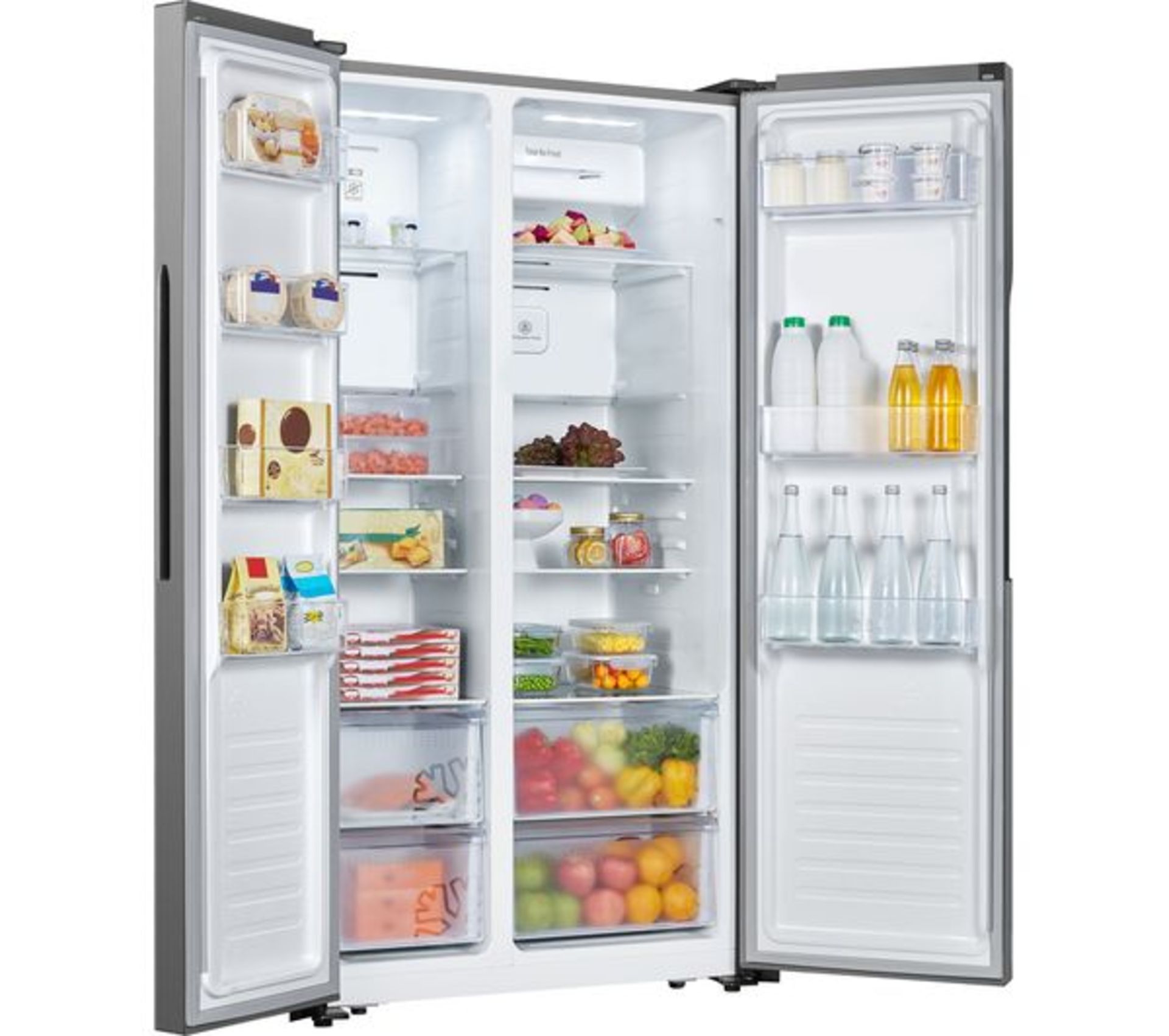 1 x Logik LSBSS20 Silver American Style Fridge Freezer - Unused With Warranty - RRP £629 - Ref: - Image 3 of 6