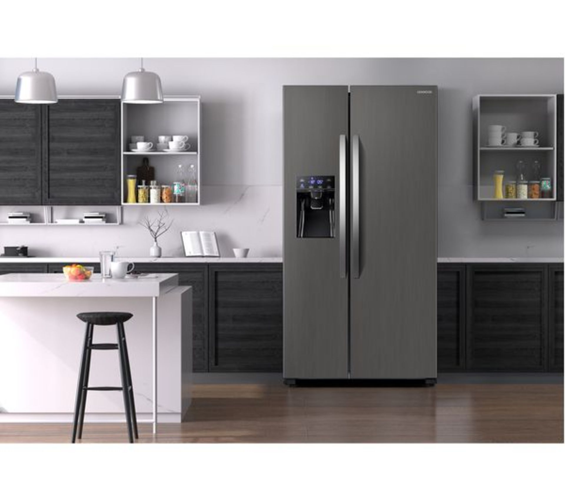 1 x Kenwood KSBSDiX20 Stainless Steel American Style Fridge Freezer With Water and Ice Dispenser - Image 9 of 10