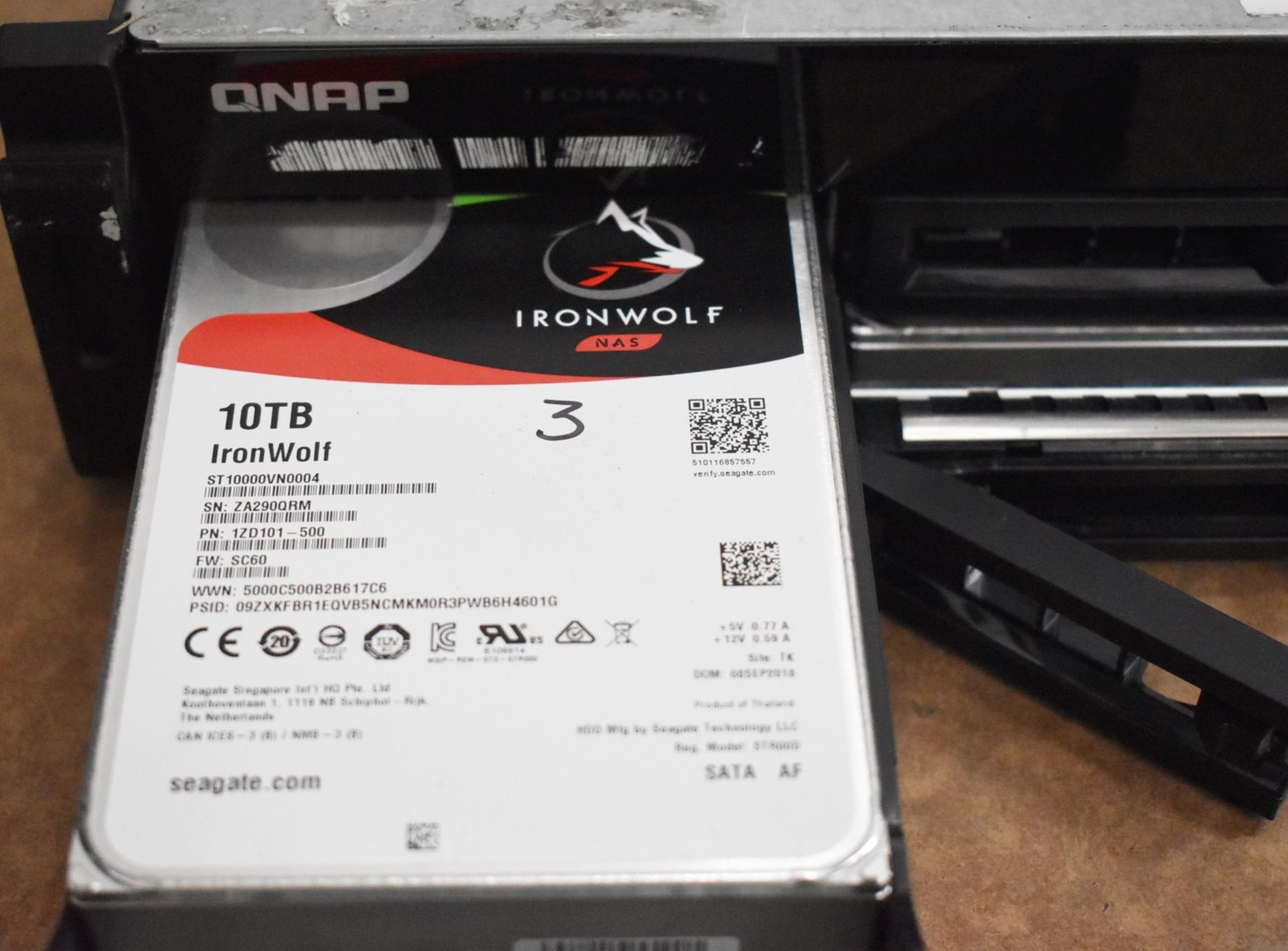 1 x QNAP Network Attached Storage Unit - Model TS-879U-RP - Includes 3 x Ironwolf 10tb Hard Drives - Image 7 of 11
