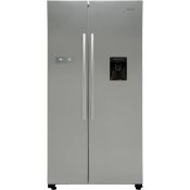1 x HiSense RS741N4WC11 Stainless Steel American Style Fridge Freezer With Water Dispenser