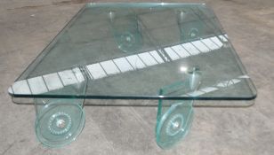 1 x Display Trolley Made Of Toughened Glass - Dimensions: W125 x D85 x H29cm - Ref: MHB165 - CL670 -