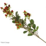 85 x Luxury Artificial Plant Floristry Sprays - Mostly Red Hypericum - 70cm Tall - Total RRP £400.00