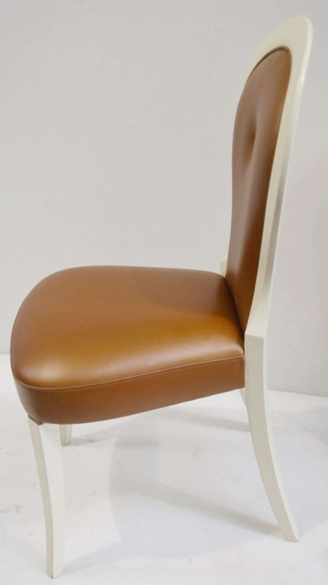 1 x Cushion Backed Chair With Curved Legs - Dimensions: H100 x W49 x D50cm / Seat 48cm - Ref: HMS128 - Image 3 of 4