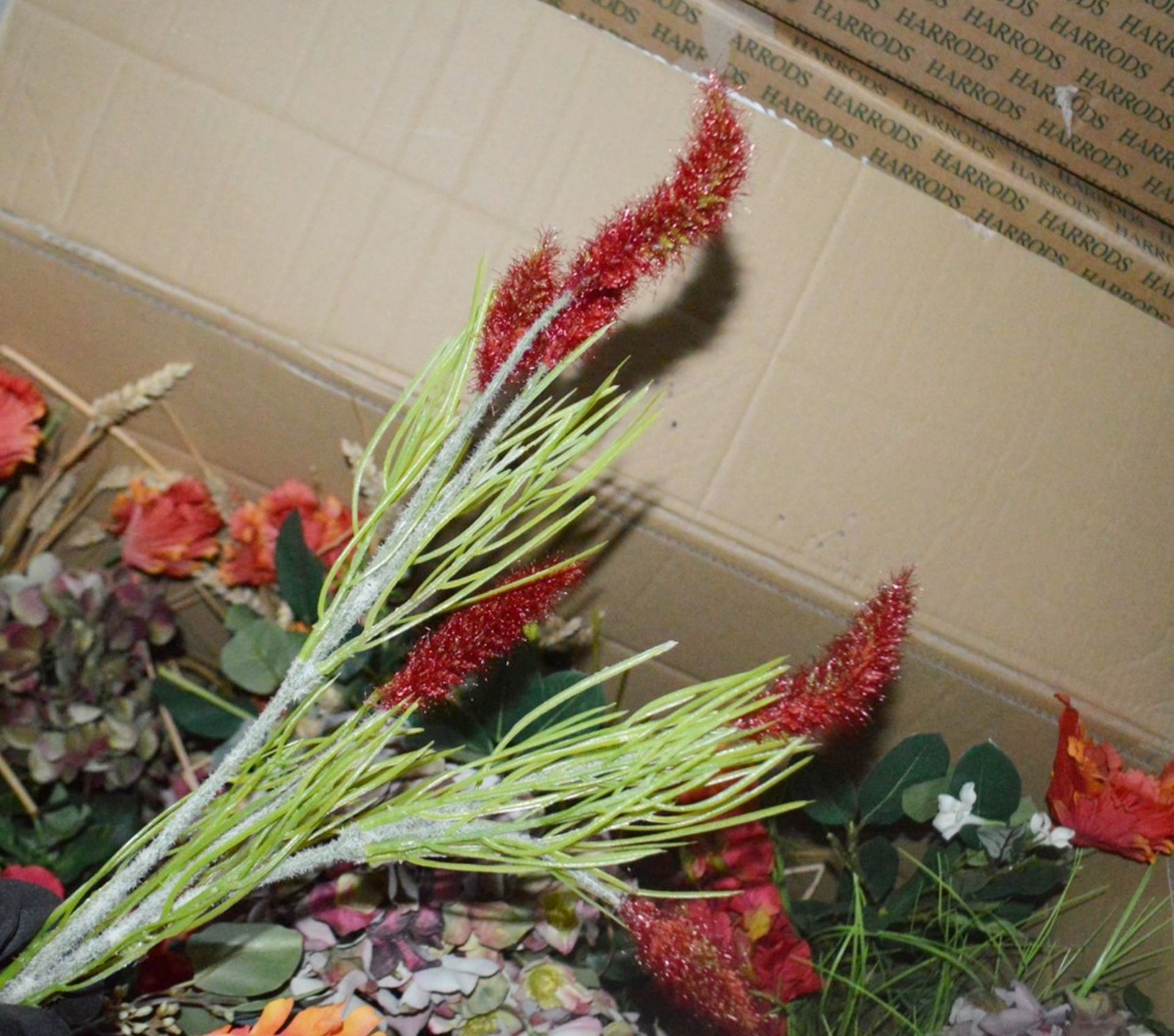 Large Box Of Artificial Wild Flowers and Dried Wheat From High Profile Window / Shop Displays - Image 7 of 7