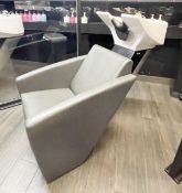 1 x Professional Reclining Hair Washing Chair With Basin Shower And Foot Rest - Dimensions: W60 x