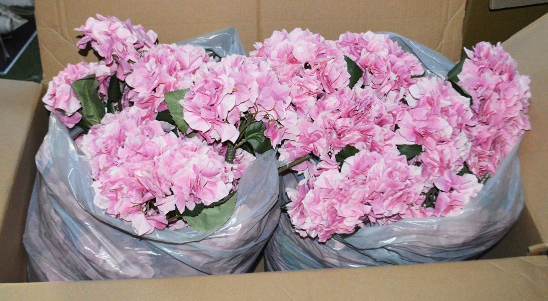 Large Quantity Of Premium Artificial Hydrangeas In Light Pink Silk - Approx 160 pcs - Ex-Display - Image 2 of 4