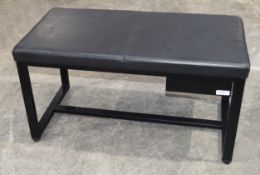 1 x Leather Upholstered Seating Bench - Dimensions: H49 x W93 x D47cm - Ref: MHB163 - CL670 -