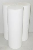Set Of 3 x Cylinder 1-Metre Tall Retail Shop Display Plinths - Dimensions: Height 100cm / ø 36cm